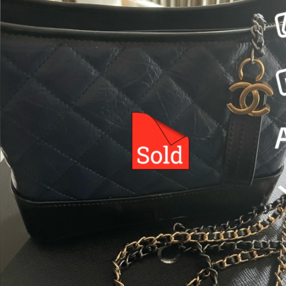 Chanel Navy Blue Quilted Leather Bag